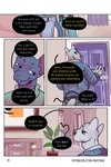 2:3 bastriw canid canine canis clothing comic dialogue domestic_cat english_text felid feline felis green_eyes hairless hairless_cat hi_res inside male mammal nico_(bastriw) pato_(bastriw) purple_eyes smile sphynx_(cat) text url wolf