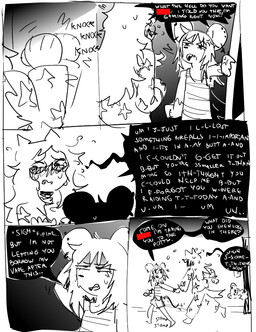anal_request angry anthro beaded_jewelry beads blush bodily_fluids censored_text clothing collar collar_tag cross cross-popping_vein door dropping_object duo ear_piercing ear_ring embarrassed eyewear female female/female flying_sweatdrops gaming glasses guiding hand_holding helping_hand interrupted inverted_cross jewelry kandi_(jewelry) knocking_on_door nervous object_in_ass pajamas piercing requesting ring_piercing shirt sigh sound_effects speech_bubble stomp_(sound_effect) stuttering sweat sweatdrop tail tail_motion tailwag tank_top topwear wearing_glasses young bravobunny bravo_(bravobunny) lily_brambles canid canine canis mammal mouse murid murine rodent wolf greyscale monochrome incest_(lore) trans_(lore) trans_woman_(lore)