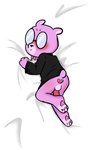 anthro balls blush butt dakimakura eyewear genitals glasses male penis penis_tuck purple_body solo meltedgummies4u unicorn_wars padre_(unicorn_wars) bear mammal 2023 dakimakura_design hi_res