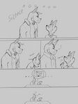 absurd_res anthro bully canid canine canis clothing comic cory_(jessimutt) dialogue domestic_dog duo english_text great_dane herding_dog hi_res male male/male mammal mastiff molosser monochrome mute nerd pastoral_dog sinningfox size_difference sketch terrance_(jessimutt) text welsh_corgi