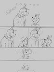 anthro bully clothing dialogue duo male male/male mute nerd size_difference text sinningfox cory_(jessimutt) terrance_(jessimutt) canid canine canis domestic_dog great_dane herding_dog mammal mastiff molosser pastoral_dog welsh_corgi absurd_res comic english_text hi_res monochrome sketch