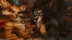 anthro bodily_fluids breasts cum cum_string duo female genital_fluids genitals glowing glowing_eyes knot knotted_penis male male/female messy penis saliva saliva_string scar size_difference small_dom_big_sub wicust blizzard_entertainment mythology warcraft kalni lakaiger canid canine fox humanoid mammal mythological_canine mythological_creature vulpera werecanid werecanine werecreature werewolf worgen 16:9 hi_res widescreen