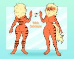 anthro breasts ear_piercing featureless_breasts featureless_crotch female green_eyes mane neck_tuft piercing solo tuft nastypasty nintendo pokemon felicia_embermane arcanine canid canine generation_1_pokemon mammal pokemon_(species) model_sheet