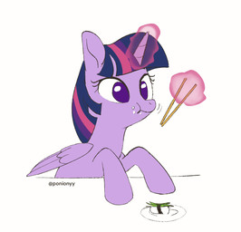 chopsticks eating female feral food food_on_face horn magic rice solo sushi wings ponionyy friendship_is_magic hasbro my_little_pony mythology twilight_sparkle_(mlp) equid equine mammal mythological_creature mythological_equine winged_unicorn hi_res