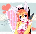 animal_on_shoulder anthro blaze_(marking) blush breasts cleavage clothed clothing collar_tag countershading dotted_background drawstring duo envelope eye_through_hair facial_markings female frilly fully_clothed gingham hair head_markings heart_symbol holidays letter markings non-mammal_breasts open_mouth orange_hair pattern_background simple_background solo_focus translucent translucent_hair valentine's_day_card yellow_body luna777 valentine's_day taratsu_(character) avian bird moondog 2012 digital_media_(artwork) half-length_portrait portrait