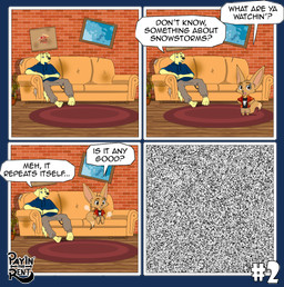 anthro blue_clothing blue_hoodie blue_topwear bottomwear box clothed clothed_anthro clothed_male clothing container dialogue fully_clothed fully_clothed_anthro fully_clothed_male furniture grey_bottomwear grey_clothing grey_pants hoodie humor living_room male male_anthro page_number pants pizza_box sitting sofa text topwear vulpid ariesartist ben_(ariesartist) roger_(ariesartist) bird_dog canid canine canis domestic_dog fennec_fox fox hunting_dog labrador mammal retriever true_fox alpha_channel comic english_text hi_res