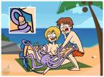 ambiguous_gender big_breasts bikini bisexual blonde_hair blush breast_grab breasts brown_hair clothing female genitals group hair hand_on_breast male penile penis sex style_emulation swimming_trunks swimwear tentacle_sex tentaclejob tentacles two-piece_swimsuit undressing elinor_the_witch cartoon_network teletoon total_drama cephalopod coleoid human mammal marine mollusk octopodiform