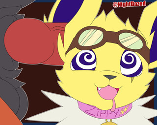ahegao ambiguous_gender animal_genitalia animal_penis balls blue_eyes bodily_fluids canine_genitalia canine_penis collar cum cum_from_ear cum_from_mouth cum_from_nose cum_in_ear cum_in_mouth cum_in_nose cum_inside drooling ear_penetration eyewear fangs fluffy_balls fur genital_fluids genitals goggles grey_body grey_fur happy humping hypnosis hypnotic_eyes knot knotting looking_pleasured male male/ambiguous male/male mind_control open_mouth orange_body orange_fur penetration penis saliva scar teeth tongue yellow_body yellow_fur nightdazed nintendo pokemon zippy_the_jolteon eeveelution generation_1_pokemon jolteon pokemon_(species) 2025 2d_animation 5:4 animated digital_media_(artwork) frame_by_frame hi_res loop short_playtime watermark