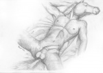 animal_genitalia animal_penis anthro anus balls equine_genitalia equine_penis erection genitals male nude penis solo foxia equid equine horse mammal greyscale monochrome sketch