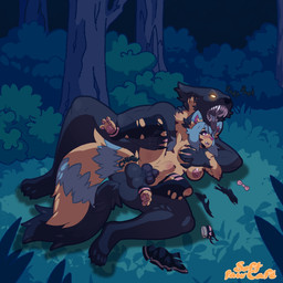 animal_genitalia animal_penis anthro anthro_on_anthro anthro_penetrated anthro_penetrating anthro_penetrating_anthro balls big_balls big_breasts breasts breath canine_genitalia canine_penis churn churning_balls clothing duo erection female female_penetrated fluffy fluffy_tail forest_background genitals huge_balls humanoid_genitalia humanoid_vulva interspecies knot knotted_penis male male/female male_penetrating male_penetrating_female panting penetration penile penile_penetration penis predator/prey sex tail text torn_clothing vaginal vaginal_penetration vulva softpawcafe mythology sasha_(softpawcafe) canid canine canis domestic_cat felid feline felis mammal mythological_canine mythological_creature werecanid werecanine werecreature werewolf wolf 1:1 hi_res