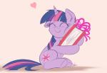 book cutie_mark eyebrows eyelashes eyes_closed female feral floppy_ears fur hair heart_symbol hooves horn hug multicolored_hair purple_body purple_fur purple_hair simple_background sitting smile solo tan_background ncmares szafir87 third-party_edit friendship_is_magic hasbro my_little_pony mythology twilight_sparkle_(mlp) equid equine mammal mythological_creature mythological_equine unicorn 2018 2d_animation animated short_playtime signature