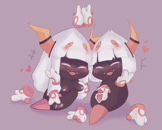 2_horns 4_eyes 6_hands anthro armless blush blush_lines breasts brown_body brown_breasts brown_skin cat_smile censor_bar censored_genitalia censored_penis censored_vulva clothing crossbar_emanata cute_fangs duo emanata empty_eyes eyes_closed fangs female female_anthro floating_hands genitals gloves gloves_only grey_background hair hand_holding hand_on_ground hand_on_own_breast hand_on_own_face hand_on_own_penis hand_on_penis handwear handwear_only heart_symbol horn inviting_to_sex legless looking_at_viewer lying male male/female male_anthro mostly_nude mostly_nude_anthro mostly_nude_female mostly_nude_male multi_eye multi_hand nipples on_back on_side open_mouth open_smile orange_eyes orange_horn penis pink_nipples pink_penis pink_vulva presenting presenting_penis presenting_vulva raised_hand scarf simple_background smile smiling_at_viewer tapering_penis teeth tongue unusual_anatomy unusual_eye_placement vulva white_eyes white_hair yellow_fangs ariarik_o0 kirby_(series) nintendo queen_sectonia_(original_form) taranza arachnid arthropod spider spidr 2022 censored digital_drawing_(artwork) digital_media_(artwork) hi_res