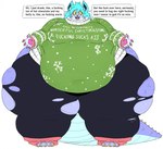 anthro ass_too_fat belly belly_bed belly_overhang belly_rolls big_belly big_breasts big_butt big_tail bloated bodily_fluids bottomwear breasts butt cellulite christmas_clothing christmas_sweater christmas_topwear clothing deep_navel fat_arms fat_rolls feederism female holidays hug_invitation huge_belly huge_breasts huge_butt huge_hips huge_tail huge_thighs hyper hyper_belly hyper_butt hyper_hips hyper_thighs ill_fitting_clothing love_handles morbidly_obese morbidly_obese_female navel obese obese_female overweight overweight_female pawpads profanity solo stuffing sweat sweater tail text thick_thighs topwear torn_bottomwear torn_clothing weight_gain wide_hips kappacuddle christmas mythology domestic_cat dragon felid feline felis hybrid mammal mythological_creature mythological_scalie scalie english_text hi_res