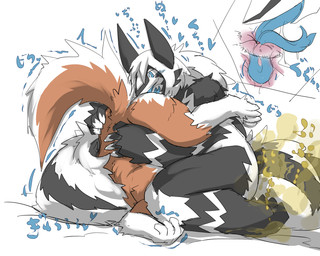 69_position ambiguous_gender anal anthro anthro_on_anthro anus biped butt carrying_another duo facesitting fart fart_fetish farting_on_face fluffy fluffy_tail fur heart_symbol kneeling male motion_lines motion_outline on_shoulders oral penetration pink_anus rimming sex shaking sitting sitting_on_another tail tail_around_partner tongue tongue_out trembling sakamata kagase-san_(sakamata) mammal mephitid skunk 5:4 hi_res