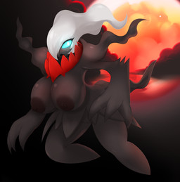 areola big_areola big_breasts big_nipples blue_eyes breasts female genitals nipples not_furry nude solo vulva elfdrago nintendo pokemon darkrai generation_4_pokemon humanoid legendary_pokemon pokemon_(species) 2015 digital_media_(artwork) hi_res