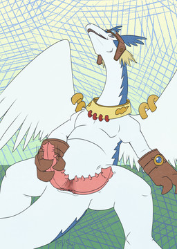 2_penises animal_genitalia animal_penis anthro aviator_cap blush cloaca cloacal_penis cloacal_rectum clothing erection feathered_wings feathers genitals gloves handwear hat headgear headwear hemipenes long_neck looking_at_viewer male masturbation multi_genitalia multi_penis open_mouth penile penile_masturbation penis ring seminal_groove snout solo spread_legs spreading sulcus sulcus_spermaticus tail thick_tail white_body wings p.v.su legendz mythology shiron dragon mythological_creature mythological_scalie scalie hi_res