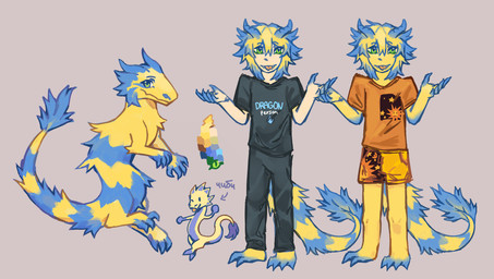 anthro chibi feral male solo novdi mythology fan_character novdi_(novdi) animal_humanoid dragon dragon_humanoid human humanoid mammal mythological_creature mythological_scalie scalie 2026 hi_res model_sheet