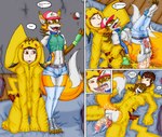 anthro ash_ketchum balls bodily_fluids brass_instrument bugle canid canine clothed clothed_sex clothing collar cosplay cosplay_pikachu_(costume) cum cum_in_ass cum_inside duo eugeniy_g eugeniyburnt femboy footwear fox genital_fluids genitals hat headgear headwear hug human human_on_anthro interspecies kissing male male/male mammal musical_instrument nintendo penis pokemon saliva saliva_on_tongue saliva_string sex size_difference smile socks tongue tongue_out vein veiny_penis wind_instrument zahn_(zahnholley)