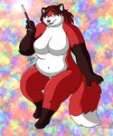 anthro breasts featureless_breasts female hair solo bigladydragon canid canine fox mammal 5:6