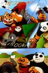 anthro broken_horn butt cliff clothing dialogue female group horn male panties river sound_effects tail text trio underwear wedgie white_flag the-killer-wc dreamworks kung_fu_panda master_po_ping master_tigress bear felid giant_panda mammal pantherine rhinoceros tiger absurd_res comic english_text hi_res