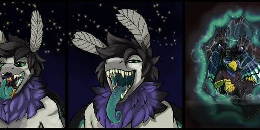 anthro beak black_body black_feathers black_hair black_wings blue_body blue_feathers blue_wings bodily_fluids detailed_internal detailed_mouth duo fangs feathered_wings feathers front_view fully_inside glistening glistening_eyes hair in_mouth larger_pred long_tongue male messy_hair micro mouth_shot narrowed_eyes night nude on_tongue one_eye_closed open_mouth oral_vore partially_inside saliva saliva_on_tongue saliva_string short_hair simple_background size_difference smile teal_insides teeth tongue tongue_out unsigned vore willing_prey wings yellow_beak acidic mythology arthropod avian gryphon insect lepidopteran moth mythological_avian mythological_creature