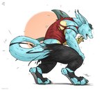 anthro big_tail clothing growth male paw_growth species_transformation tail tail_burst tail_growth tailsplosion torn_clothing transformation zibyr mikumanokit manokit hi_res