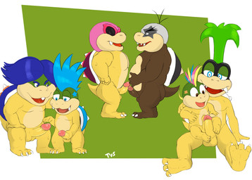 3_toes anthro balls blue_eyes brown_balls brown_eyes brown_penis buckteeth comparing comparing_penis cut_vs_uncut duo erection eyewear feet foot_fetish foot_play footjob foreskin front_view genitals glasses humanoid_genitalia humanoid_penis long_foreskin male male/male musclegut muscular muscular_male nude open_mouth penile penis penis_size_difference retracted_foreskin sex sharp_teeth side_view simple_background sitting size_difference slightly_chubby teeth toes two-footed_footjob unretracted_foreskin white_background yellow_balls yellow_penis young young_anthro seyrmo mario_bros nintendo iggy_koopa koopaling larry_koopa lemmy_koopa ludwig_von_koopa morton_koopa_jr. roy_koopa koopa scalie hi_res multiple_images signature incest_(lore)