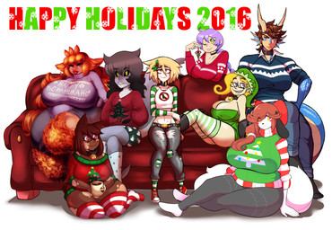2_horns anthro big_breasts biped blush blush_stickers bottomwear breasts christmas_clothing christmas_sweater christmas_topwear clothed clothed_anthro clothed_female clothed_human clothed_humanoid clothing dreidel eyewear female footwear furniture glasses group hair hexagram holidays horn huge_breasts kneeling legwear looking_at_viewer pants religion religious_symbol simple_background sitting socks sofa star_of_david sweater symbol text thick_thighs thigh_highs thigh_socks topwear torn_bottomwear torn_clothing torn_pants vitiligo wearing_glasses white_background bignipnops cailencrow chikkibug drakdrawings ericakanerd kentayuki magiccoffeecloud theycallhimcake tingtongten christmas hanukkah judaism holly_applebee animal_humanoid aquatic canid canine canis domestic_dog fish horned_humanoid human humanoid mammal shark 2016 absurd_res digital_drawing_(artwork) digital_media_(artwork) english_description english_text hi_res