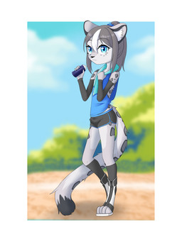 anthro black_body black_fur black_hair blue_eyes bottle bottomwear bulge clothing container countershade_face countershade_tail countershade_torso countershading digitigrade digitigrade_footwear dolphin_shorts femboy footwear fur furgonomic_footwear furgonomics grey_body grey_fur hair long_hair long_tail male multicolored_body multicolored_hair outside plant ponytail shirt shorts shrub skinny slim solo tail topwear towel two_tone_hair water_bottle white_hair young young_anthro young_male ghosthoof felid mammal pantherine snow_leopard absurd_res hi_res