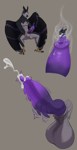 almost_fully_inside anthro anus balls beak big_balls big_penis black_beak black_body black_feathers black_hair blue_body blue_eyes blue_fur bodily_fluids butt claws cock_vore cum duo ejaculation erection eye_contact feathers feet feet_first fur genital_fluids genitals glowing glowing_eyes grey_background grey_body grey_feathers hair hand_on_penis holding_balls looking_at_another looking_at_prey macro macro_anthro macro_male macro_pred male male/male micro micro_anthro micro_male micro_prey musk nude_macro nude_male nude_micro nude_pred nude_prey partially_inside penile penis perineum precum purple_eyes purple_penis simple_background sitting talons toes vore white_body wings zeanlain rawr_(tendril) zeanlain_(character) accipitrid accipitriform aquatic avian bird eagle fish harpy_eagle shark 2021 colored hi_res