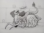 alien_pred ambiguous_gender burping claws feral feral_pred spiked_tail spikes spikes_(anatomy) stripes tail unseen_prey vore thatgryphonguy alien 4:3 hi_res traditional_media_(artwork)