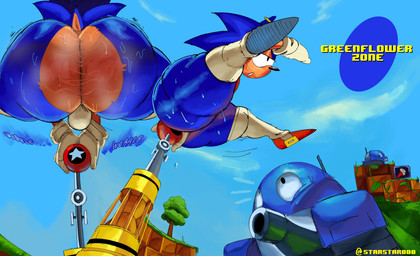anthro big_butt blue_body bodily_fluids bulge butt checkpoint clothing cloud detailed_background duo femboy footwear gloves grass green_eyes handwear hill huge_butt legs_up legwear machine male musk musky_butt outside plant shoes sky spread_legs spreading sweat sweaty_butt tail tan_body tan_skin thigh_highs tree underwear starstar000 classic_sonic_(universe) sega sonic_robo_blast_2 sonic_the_hedgehog_(series) classic_sonic sonic_the_hedgehog badnik crawla eulipotyphlan hedgehog mammal robot 2026 absurd_res hi_res