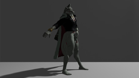 anthro balls black_clothing black_shirt black_topwear bottomless cape clothed clothing eyes_closed fur genitals grey_body grey_fur half_naked humanoid_genitalia humanoid_penis jewelry male markings nude partially_clothed penis red_markings shirt shirt_only simple_background solo tasteful_nudity topwear topwear_only waninggibbous dollymolly323_(modeler) epic_games fortnite fletcher_kane canid canine canis mammal wolf 16:9 3d_(artwork) blender_(artwork) digital_media_(artwork) hi_res widescreen