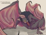 anthro autofellatio balls bent_over fellatio genitals grey_body long_penis long_tongue male masturbation membrane_(anatomy) membranous_wings nude_anthro nude_male oral oral_masturbation penile penile_masturbation penis sex simple_background solo tongue tongue_around_penis winged_arms wings yellow_background katthekitkat bat leaf-nosed_bat mammal microbat vampire_bat yangochiropteran