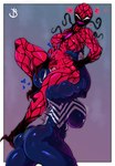 abdominal_bulge angry big_breasts big_butt breasts butt claws crossgender cunnilingus duo eyes_closed fangs female female/female heart_symbol long_tongue nipple_outline not_furry oral sex sharp_teeth teeth thick_thighs toe_claws tongue tongue_out vaginal venom dustyjcircus marvel carnage_(marvel) she-venom venom_(marvel) alien alien_humanoid humanoid monster symbiote absurd_res hi_res daughter_(lore) mother_(lore) mother_and_child_(lore) mother_and_daughter_(lore) parent_(lore) parent_and_child_(lore) parent_and_daughter_(lore)