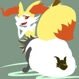 anthro big_diaper clothing diaper feces female huge_diaper hyper_diaper inner_ear_fluff scatplay tuft andeddo3boo bandai_namco digimon nintendo pokemon braixen canid canine digimon_(species) generation_6_pokemon guilmon mammal pokemon_(species) scalie 1:1 2017 source_request