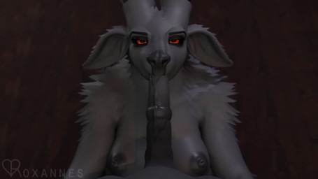 animal_genitalia animal_penis anthro anthro_penetrated balls big_penis breasts dark_penis duo equine_genitalia equine_penis erection fellatio female female_penetrated first_person_view genitals horn male male/female male_penetrating male_penetrating_female male_pov medial_ring nipples nude oral oral_penetration penetration penile penile_penetration penis penis_in_mouth red_eyes sex short_tail tail roxannes slad_(modeler) chert_(slad) bovid caprine goat mammal 16:9 3d_(artwork) 3d_animation animated digital_media_(artwork) hi_res loop short_playtime sound webm widescreen