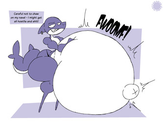 anthro bedroom_eyes belly belly_expansion big_belly bottom_heavy clothing curvy_figure dialogue emanata expansion eyelashes fangs featureless_feet feet femboy fin fin_piercing fin_ring flash_emanata furgonomics furry-specific_piercing geometric_background hand_on_belly huge_belly hyper hyper_belly logo looking_at_viewer male narrowed_eyes navel onomatopoeia outie_navel piercing seductive simple_background solo sound_effects teeth text thick_thighs thong underwear wide_hips thatdawgmurray 12_oz._mouse adult_swim cartoon_network discovery_channel shark_week shark_(12_oz._mouse) fish marine shark 2025 aliasing artist_logo artist_name digital_media_(artwork) english_text hi_res signature
