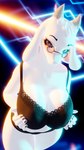 abstract_background accessory anthro bedroom_eyes big_breasts bra breasts clothing eyewear female floppy_ears fur glasses hair hand_on_breast horn lace leaning leaning_forward lingerie looking_at_viewer narrowed_eyes seductive solo underwear white_body white_fur fever-dreamer dogzeela_(modeler) undertale undertale_(series) toriel boss_monster_(undertale) bovid caprine goat mammal 3d_(artwork) 4k 9:16 absurd_res blender_(artwork) digital_media_(artwork) hi_res