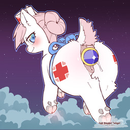 alternate_species anal anal_penetration anus blush butt buttplug buttplug_in_ass buttplug_insertion equine_anus female feral gem genitals hair hooves jewel_buttplug looking_back object_in_ass penetration pink_hair plug_(sex_toy) plug_insertion puffy_anus pupils red_cross sex_toy sex_toy_in_ass sex_toy_insertion smile solo tail vulva white_body cold-blooded-twilight friendship_is_magic hasbro my_little_pony nurse_redheart_(mlp) deer mammal 1:1 2023 hi_res