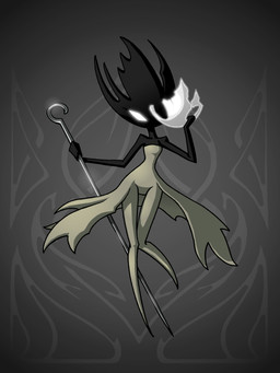 abstract_background anthro biped black_body breasts damaged_body featureless_feet feet female glowing glowing_eyes holding_mask holding_object holding_weapon narrow_shoulders removing_mask sewing_pin shoulderless_dress small_breasts small_waist solo thigh_gap thin_thighs wasp_waist weapon white_eyes wide_hips worn_clothing eidel-elias-weise hollow_knight:_silksong hollow_knight_(franchise) team_cherry phantom_(hollow_knight:_silksong) arthropod insect unknown_species 2025 3:4 absurd_res hi_res