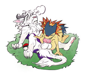 anthro balls between_legs blush bodily_fluids breasts chest_tuft claws cum cum_in_mouth cum_inside draining_kiss drinking drinking_cum drooling duo ejaculation fellatio female fire fluffy fluffy_tail forced forced_orgasm fur genital_fluids genitals holding_leg horn inner_ear_fluff kneeling knot knotted_penis lying male male/female multicolored_body multicolored_fur nipples nude on_back oral orgasm pawpads penile penis pokeball reverse_forced_oral saliva sex sigh simple_background swallowing tail tears tears_of_pleasure tuft white_body white_fur kirshakal mythology nintendo pokemon arwok dragon furred_dragon furred_scalie generation_2_pokemon mythological_creature mythological_scalie pokemon_(species) scalie typhlosion absurd_res hi_res