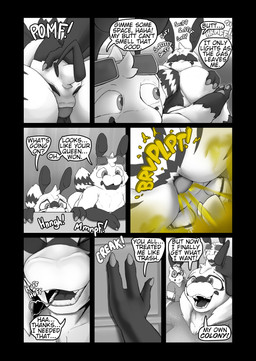 2_fingers 3_fingers 4_arms antennae_(anatomy) anthro anus beehive big_butt bottomless bottomless_anthro bottomless_female breath butt butt_sniffing claws clothed clothing colony crop_top cropped_jacket cropped_sweater dialogue dominant dominant_anthro dominant_female eyewear eyewear_on_head facesitting fart fart_cloud fart_fetish farting_on_another farting_on_face farting_on_female female female/female fight finger_claws fingers fur group hive huge_butt male mandibles markings muffled_screaming multi_arm multi_limb nude nude_anthro nude_female nude_male panting partially_clothed_anthro partially_clothed_female pawpads puffy_anus relieved sharp_teeth shirt shoving_face_in_butt sigh sitting sitting_on_another sniffing speech_bubble stinger stinger_tail striped_body striped_fur striped_markings stripes sunglasses sunglasses_on_head tail teeth text topwear unconscious unconscious_female victory wearing_sunglasses soomir cassia_(soomir) drone_069_(soomir) heather_(soomir) hectar_(soomir) arthropod bee hymenopteran insect queen_bee absurd_res black_and_white comic english_text hi_res monochrome