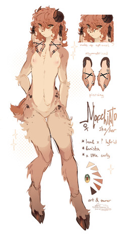 anthro curly_hair ear_piercing female hair hooves horn makeup nipples nude piercing ring skinny slim small_tail solo tail text unguligrade molokoo17 curly bovid caprine goat mammal sheep absurd_res digital_media_(artwork) english_text hi_res model_sheet