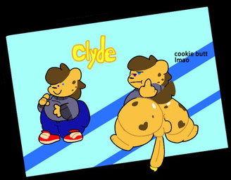 anthro belly big_butt butt clyde_antonio genitals idfk male male/male penis solo superiorfox hyena mammal