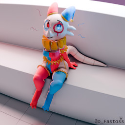 big_butt butt clothing harlequin heterochromia legwear long_tail stockings tail doctor_fastoss marigold_(tfzn) kobold scalie 1:1 3d_(artwork) digital_media_(artwork) hi_res