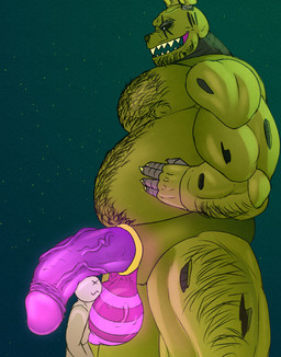 anthro balls belly belly_hair big_balls big_belly big_penis body_hair chest_hair eye_scar facial_hair facial_scar genitals huge_balls huge_penis machine male musclegut muscular muscular_male penis scar size_difference solo teeth vein veiny_penis yellow_body nastybluepal five_nights_at_freddy's five_nights_at_freddy's_3 scottgames anonymous_character springtrap_(fnaf) animatronic lagomorph leporid mammal rabbit robot hi_res