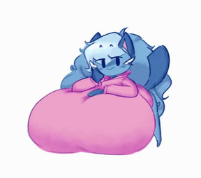 anthro big_breasts blue_body blue_fur blue_hair breasts clothing eyebrows female fur hair huge_breasts hyper hyper_breasts looking_at_viewer raised_eyebrows shirt simple_background simple_eyes smile solo topwear dewbber nintendo pokemon mizumi_(pyrojey) dewott generation_5_pokemon mammal mustelid pokemon_(species) animated no_sound short_playtime video