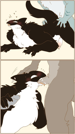 anal anal_penetration anthro big_penis biped black_body black_fur blue_body blue_fur blush brown_body brown_fur doggystyle erection fellatio fin fin_piercing from_behind_position fur furgonomics furry-specific_piercing genitals glans group handjob_while_sucking humanoid_genitalia humanoid_penis male male/male muscular muscular_anthro muscular_male nude_anthro nude_male oral penetration penile penile_penetration penis penis_in_ass piercing scar sex tail_scar two_panel_image white_body white_fur lovebuffpg45 cetacean dolphin fish furred_dolphin furred_shark mammal marine oceanic_dolphin orca shark toothed_whale 2025 9:16 comic hi_res