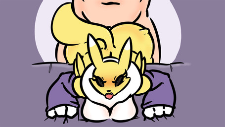 ahegao all_fours bent_over big_breasts big_butt breasts butt digiphilia doggystyle duo female from_behind_position interspecies looking_forward looking_pleasured male male/female open_mouth penetration sex solo_focus tongue tongue_out badassbaal bandai_namco digimon canid digimon_(species) human mammal renamon 16:9 2019 2d_animation animated frame_by_frame hi_res widescreen